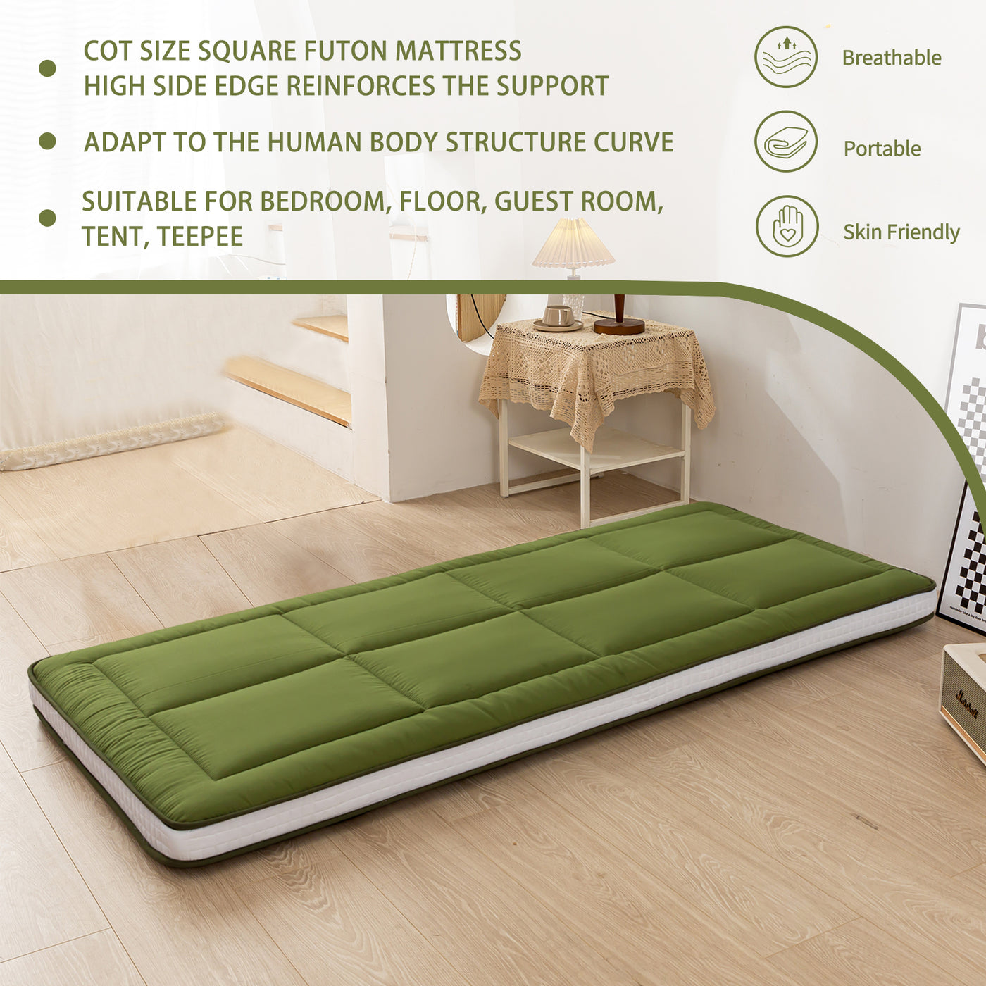 futon mattress#color_green