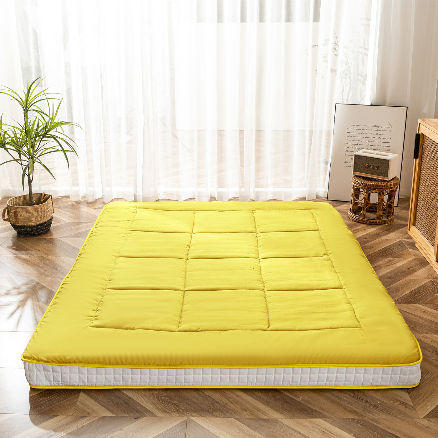futon mattress#color_bright-yellow