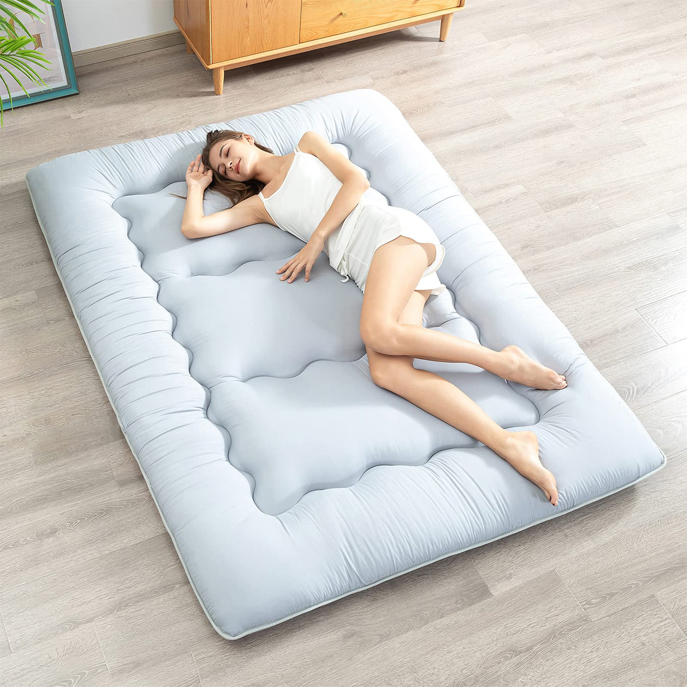 MAXYOYO Traditional Japanese Futon Mattress, Grey
