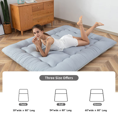 MAXYOYO Traditional Japanese Futon Mattress, Grey