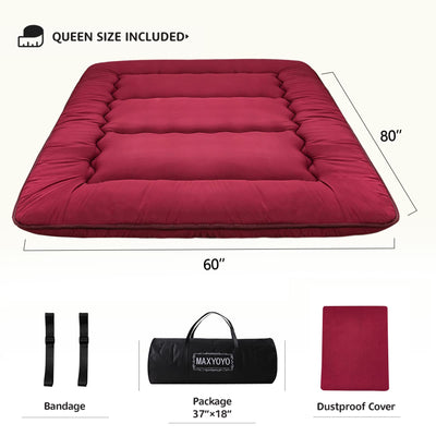 futon mattress#color_burgundy