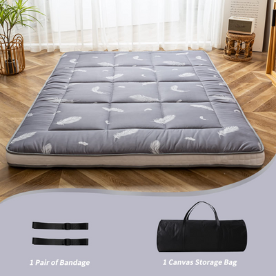 MAXYOYO Extra Thick Padded Japanese Floor Mattress, Foldable Camping Portable Mattress Shikibuton, Bed Mattress Topper